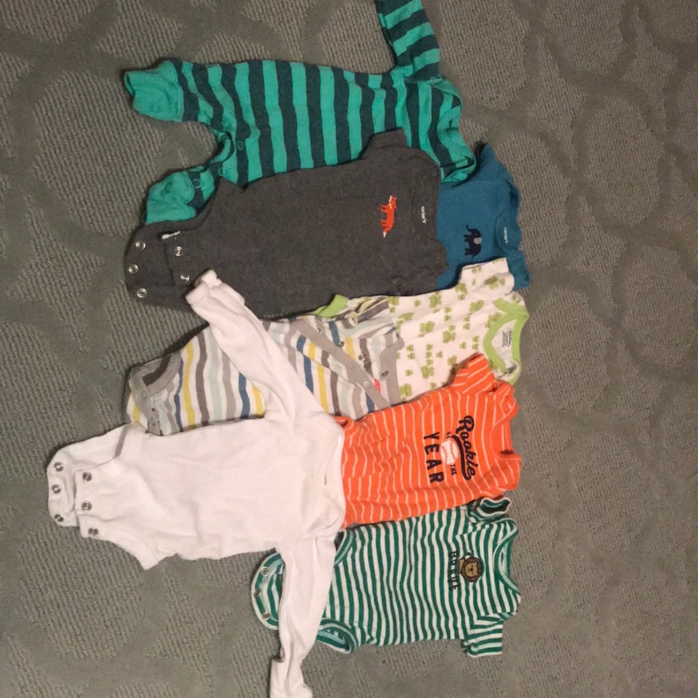 Newborn onsies. Set of 8.